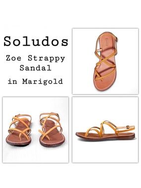Soludos Zoe Strappy Sandals in Marigold